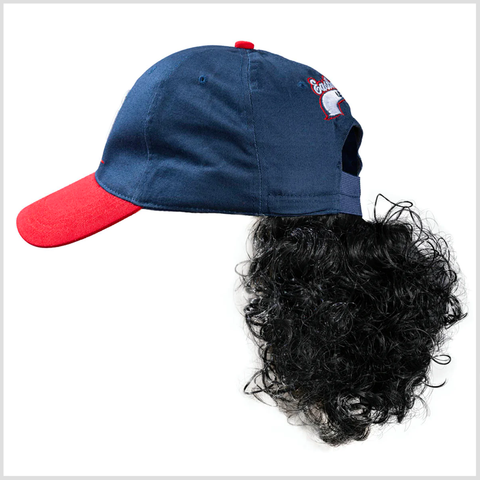 baseball mullet with hat