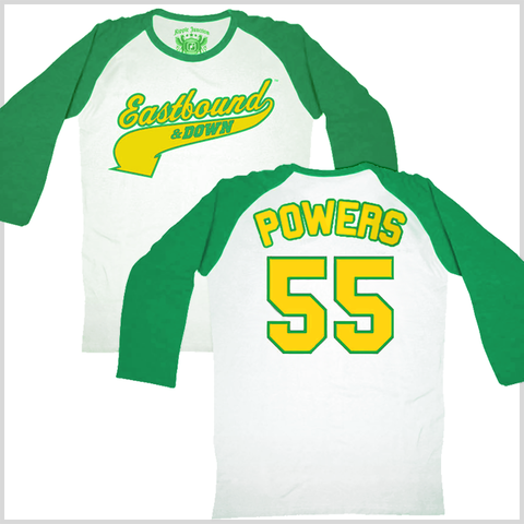 Kenny Powers Charros Jersey Eastbound Down Charros 55 Raglan